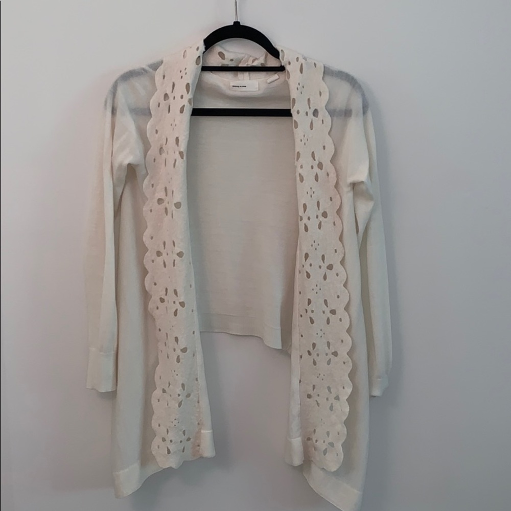Cream sweater from Anthropologie